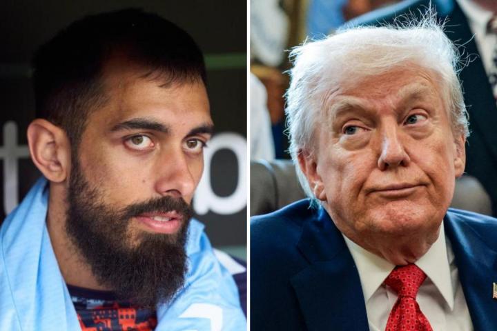 Fotomontaje de Borja Iglesias y Donald Trump.