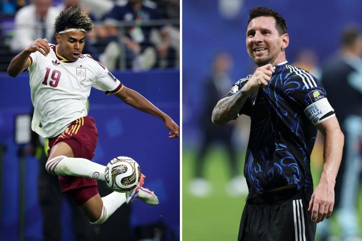 Lamine Yamal y Messi