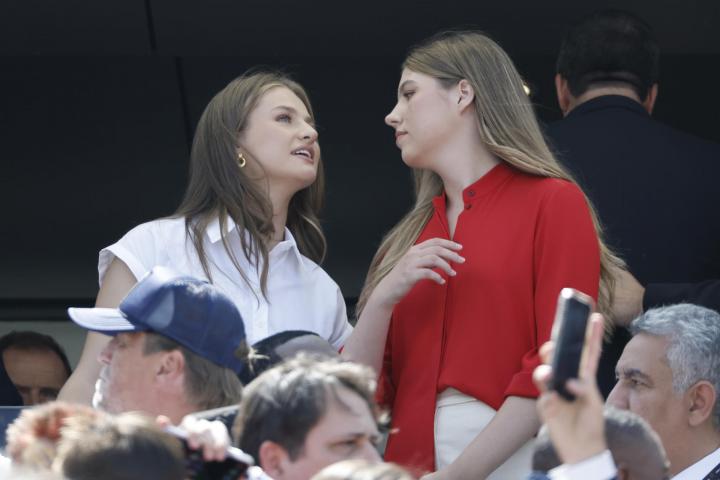 Leonor y Sofía, en la final del Mundial