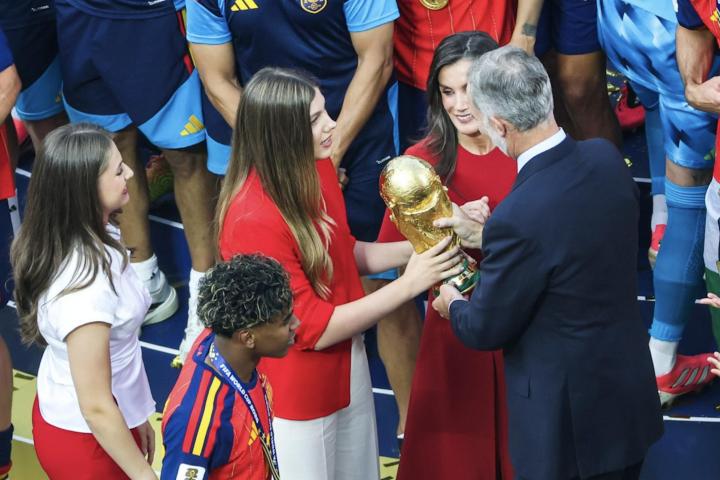 La familia real en la celebración del mundial