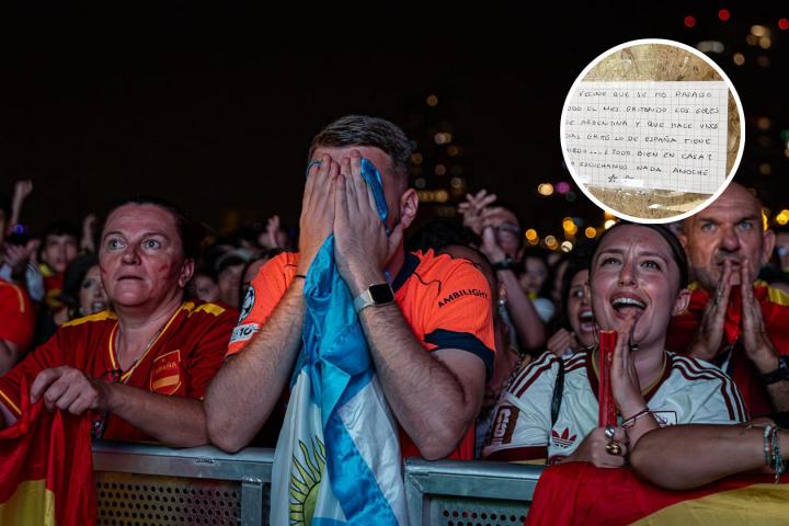 Aficionados españoles y argentinos viendo la final del Mundial 2026.
