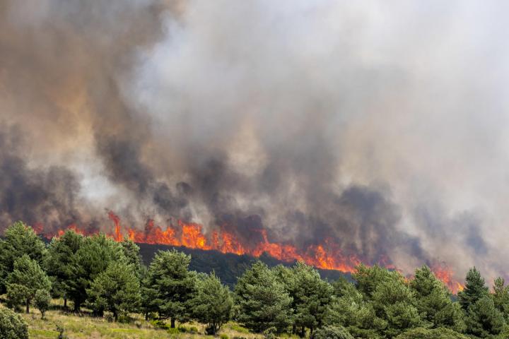 El incendio de La Mierla, en Guadalajara, se encuentra "fuera de su capacidad de extinción"