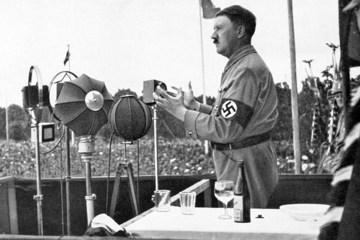 Adolf Hitler's speech to the German people at the Fifth NSDAP Congress in Nuremberg from August 30 to September 3, 1933. (Photo by: Photo12/Universal Images Group via Getty Images)