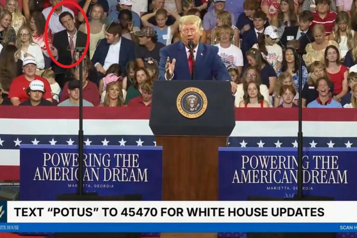 El mitin de Donald Trump en Georgia.