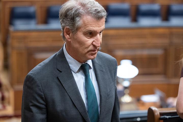 El presidente del PP, Alberto Núñez Feijóo