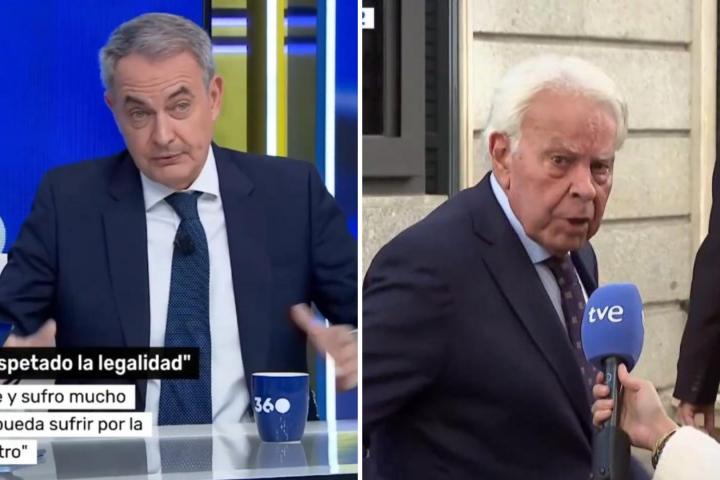 José Luis Rodríguez Zapatero y Felipe González