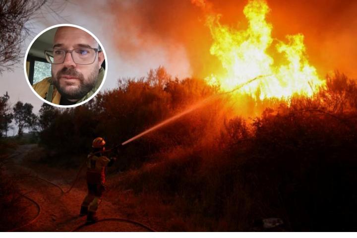 Un bombero forestal reclama más recursos para luchar contra los incendios.