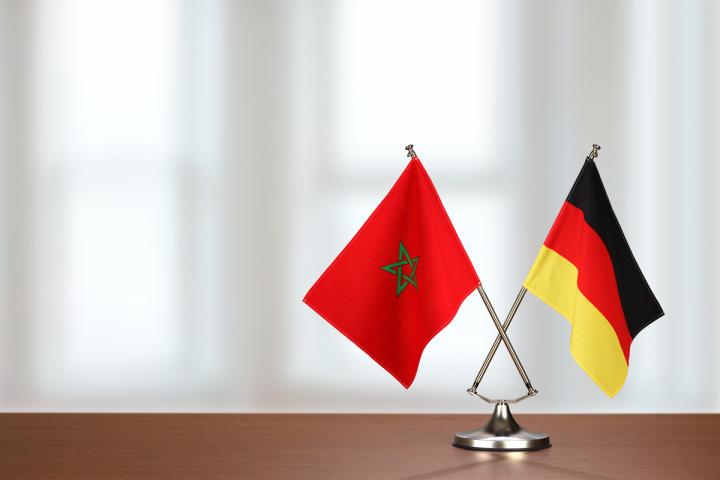 Banderas de Marruecos y Alemania