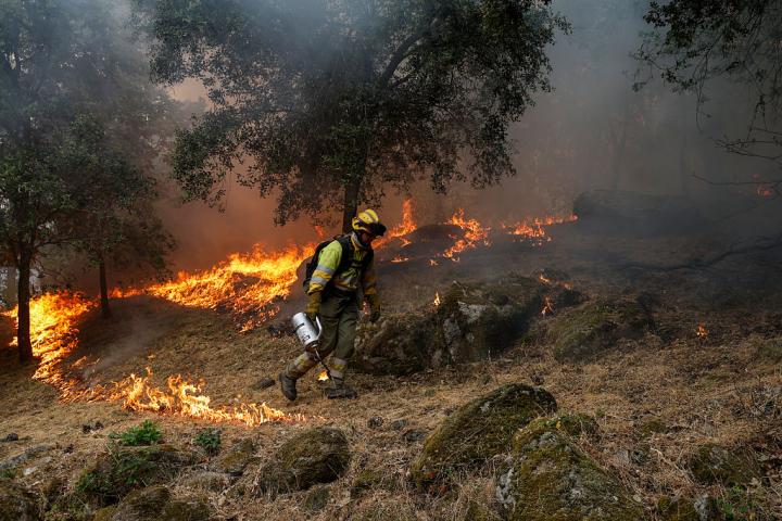 Incendio en los alrededores de El Tiemblo (Madrid)