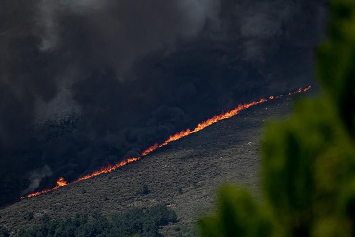 Incendio forestal en Ávila el 24 de julio de 2026.