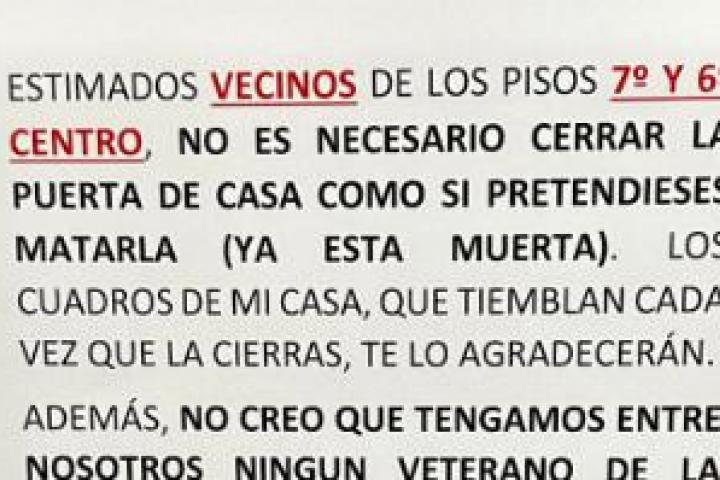 Cartel de Lios de vecinos