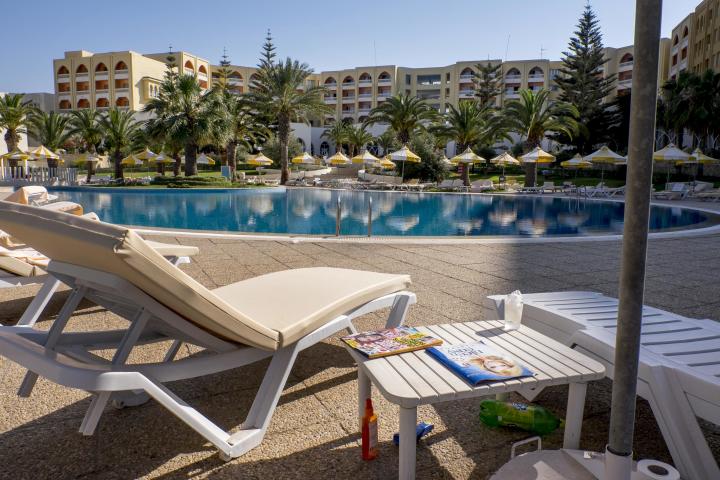 Imagen de archivo de la piscina de un hotel.