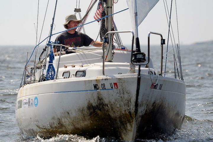 Matt Rutherford, en una de sus rutas oceánicas