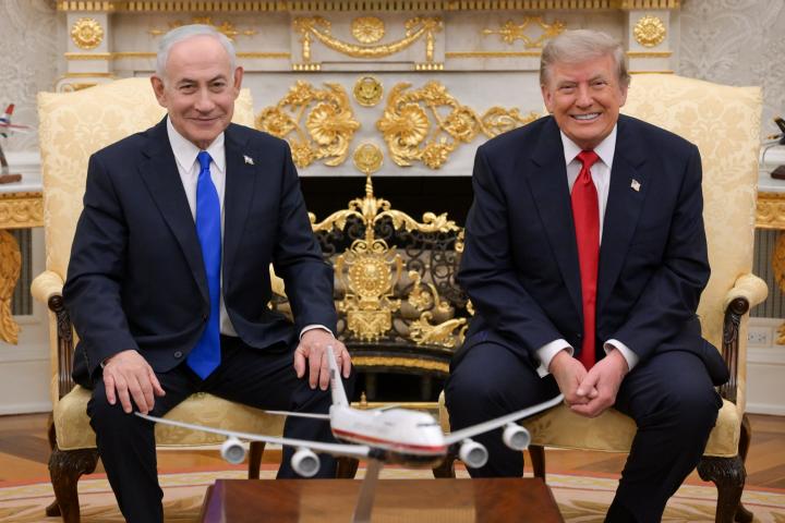 Imagen de Trump y Netanyahu el mismo día de la reunión