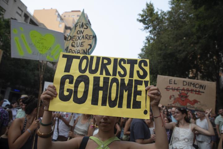 Manifestación de Palma contra el turismo masivo.