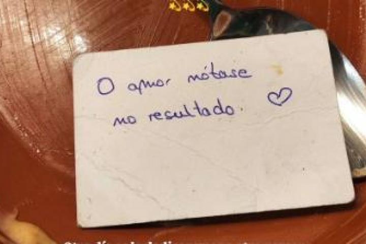 Nota que han dejado en un restaurante
