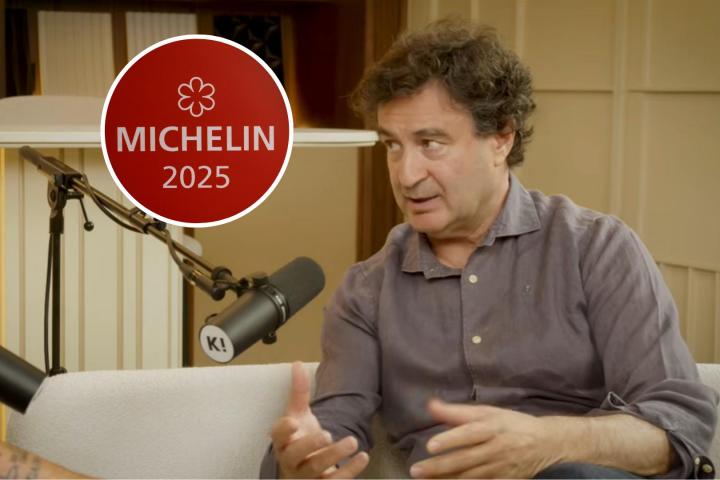 Pepe Rodríguez en el podcast y una estrella michellin