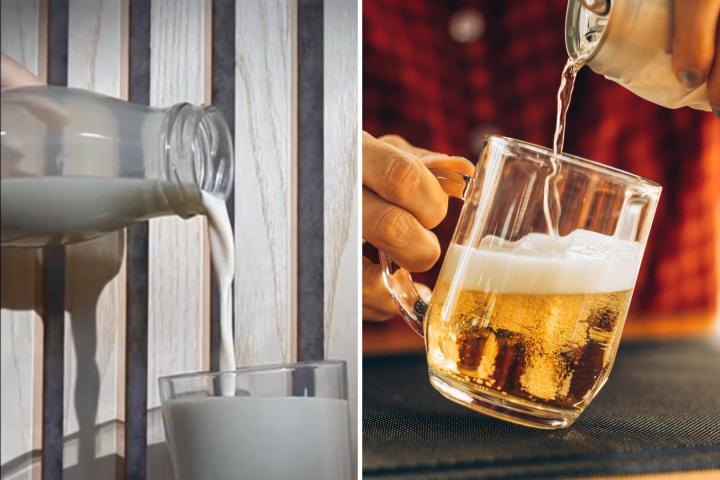 Tremi, innovadora bebida junto a una cerveza.