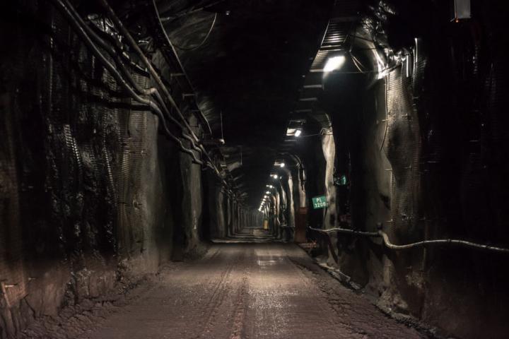Túnel de acceso al depósito nuclear de Onkalo, en Finlandia.