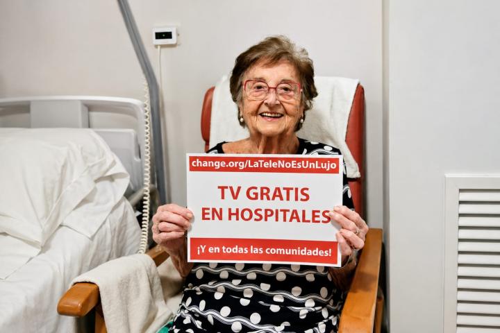 Rosita Rochina pide tele gratis en los hospitales