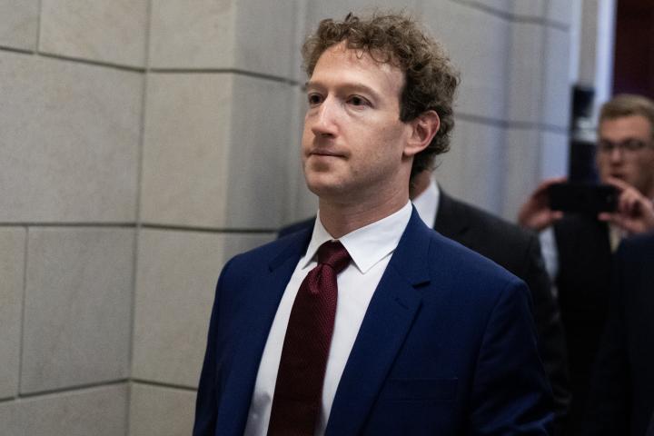 Mark Zuckerberg, en marzo de 2026, tras reunirse con un senador estadounidense en el Capitolio