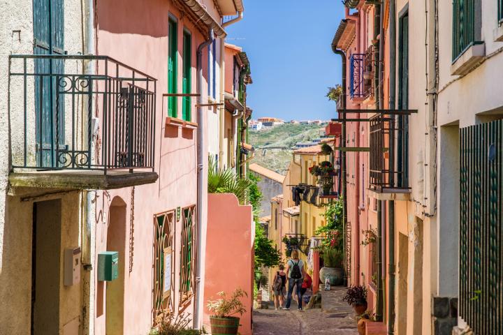 alt="alt="The village of Collioure, en Francia.""