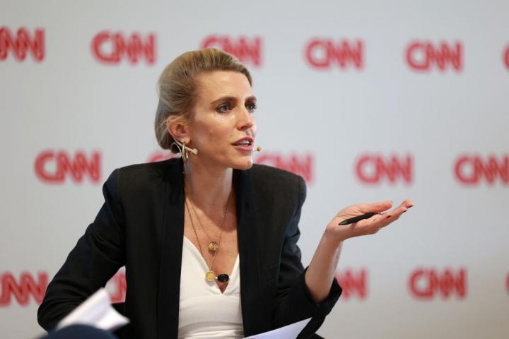 Clarissa Ward, corresponsal internacional jefe de CNN, en el evento Warner Bros. Discovery WBD en Cannes Lions 2022, el 23 de junio de 2022 en Cannes (Francia).