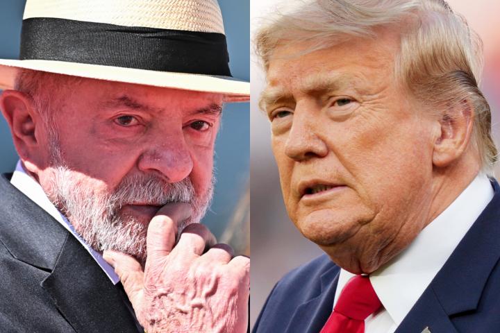 El presidente de Brasil, Luiz Inácio Lula da Silva, y su homólogo de EEUU, Donald Trump, en sendas imágenes de archivo.