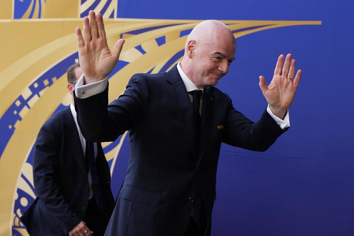 Gianni Infantino, a su llegada a la final del Mundial