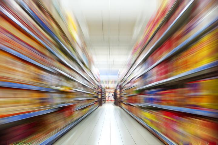 Reconstrucción de las vistas que tendría el voluntarioso maratoniano en mitad del supermercado