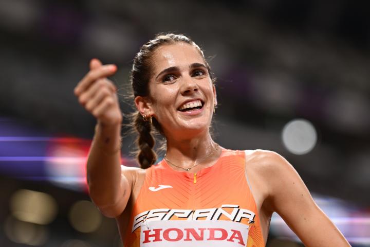 Marta García, sonriente tras una competición