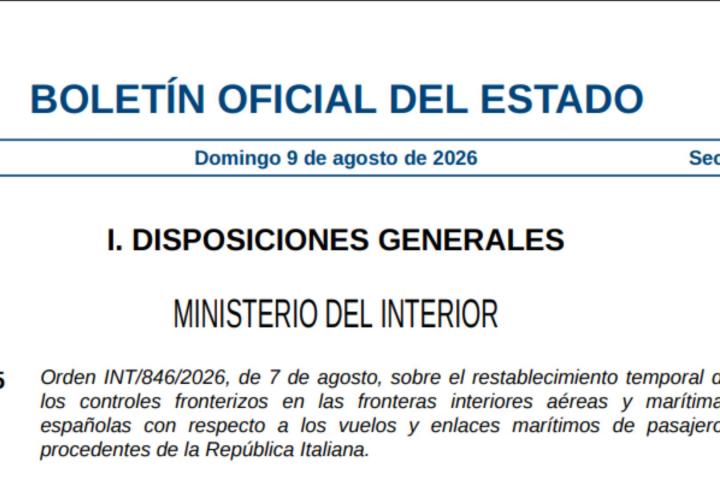 Publicación del BOE.