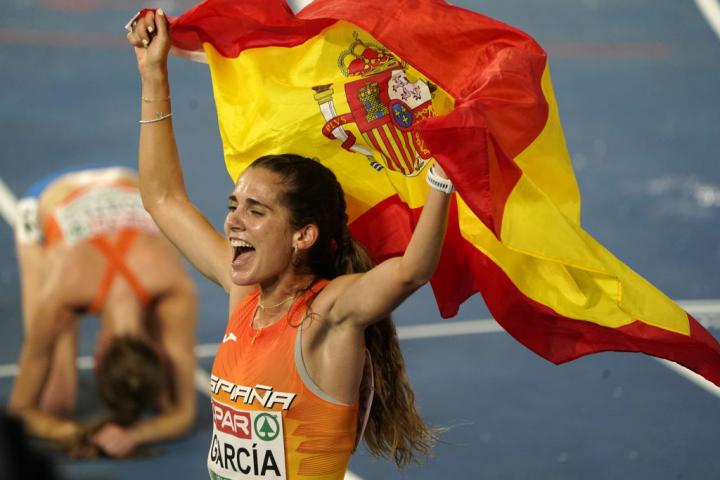 Marta García eufórica en una imagen de archivo