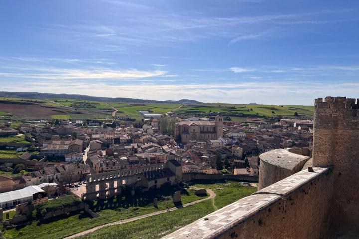 Berlanga de Duero y el horizonte, visto desde el castillo.