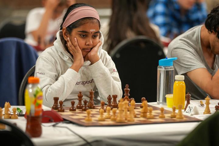 Bodhana Sivanandan, durante el Campeonato Británico de Ajedrez.