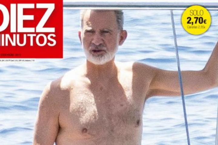 Felipe VI, en bañador en la portada de 'Diez Minutos'.