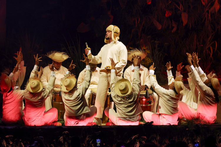 Una de las actuaciones de Bad Bunny en Puerto Rico.