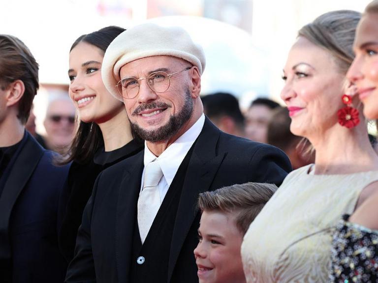 CANNES, FRANCE - MAY 15: John Travolta attends the "Karma" screening during the 79th annual Cannes Film Festival at Palais des Festivals on May 15, 2026 in Cannes, France. (Photo by Gisela Schober/Getty Images)