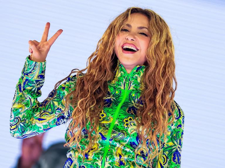 Shakira en un concierto en Brasil