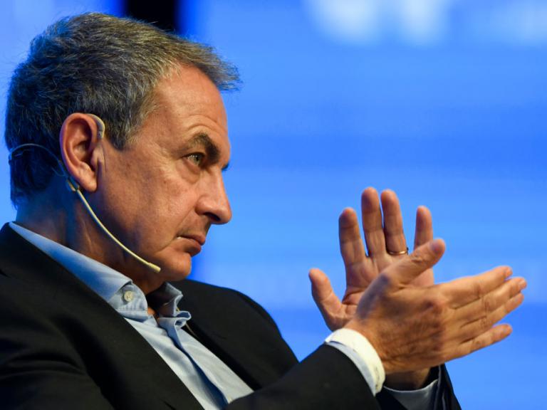 BUENOS AIRES, ARGENTINA - AUGUST 18: Former Prime Minister of Spain Jose Luis Rodríguez Zapatero attends a seminar on inclusion and diversity organized by CELAC (Community of Latin American and Caribbean States) at CCK on August 18, 2022 in Buenos Aires, Argentina. (Photo by Gustavo Garello/Getty Images)