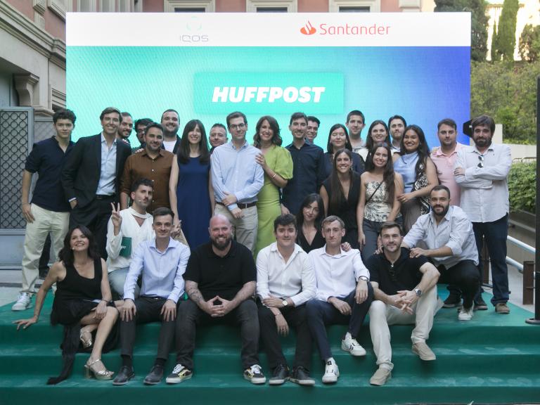 La redacción de El HuffPost, durante la celebración de su XIV aniversario
