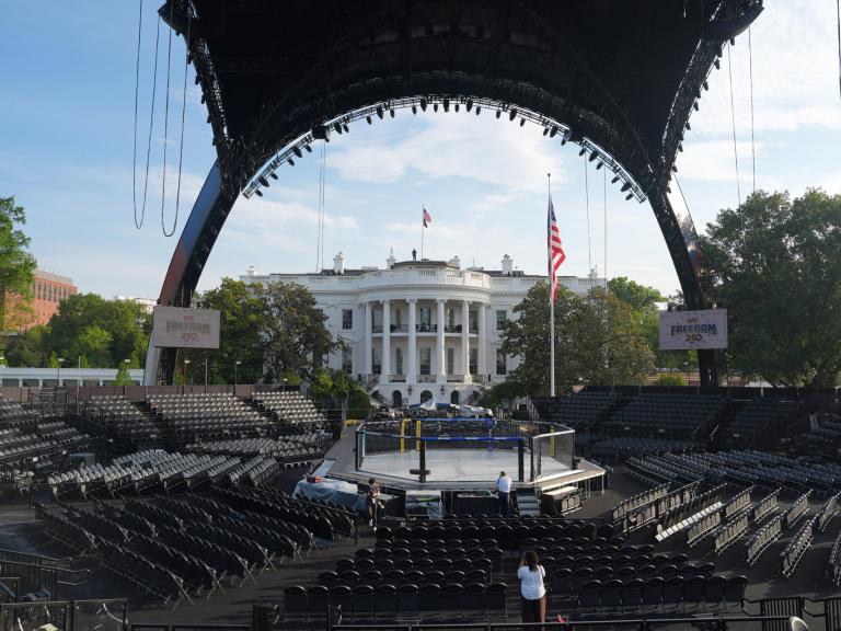 Imagen de La Garra, el enorme 'ring' que ha construido Donald Trump en la Casa Blanca.