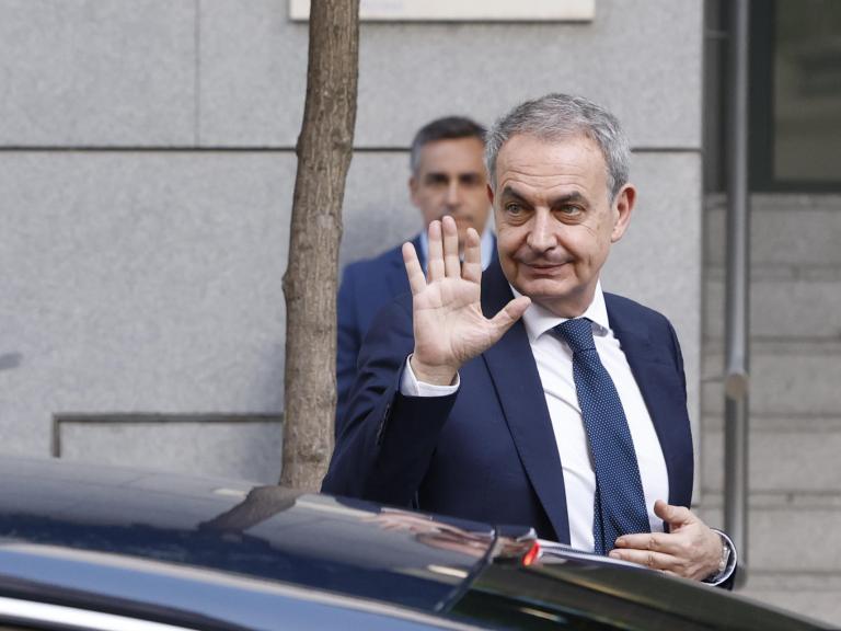 El expresidente del Gobierno, José Luis Rodríguez Zapatero, a su llegada este miércoles a la Audiencia Nacional