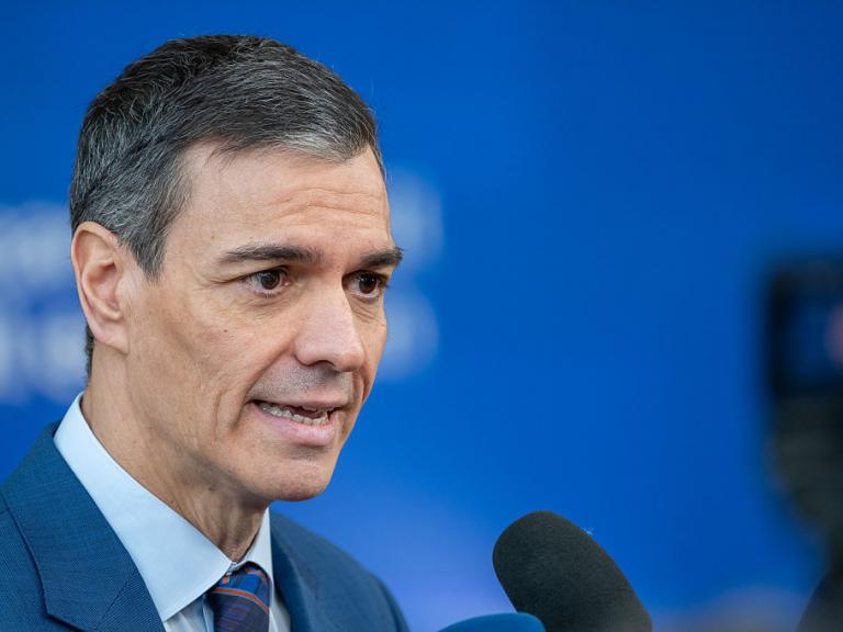 Pedro Sánchez, ante los medios