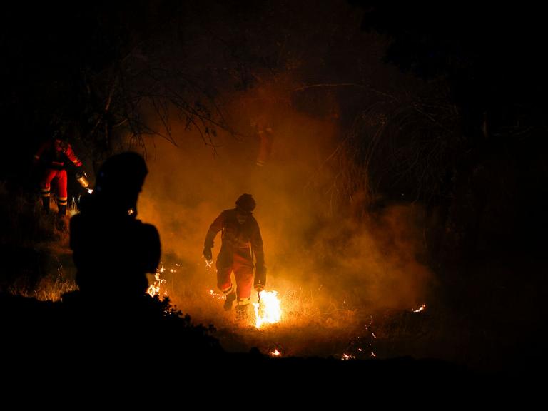La UME, en labores de extinción cerca de Cebreros (Ávila) el 28 de julio de 2026.