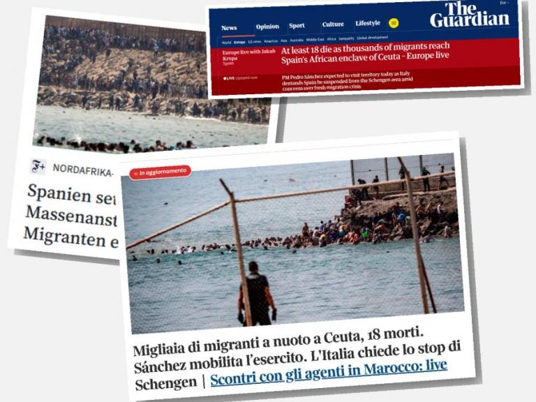Noticias de la prensa internacional sobre la cobertura de la crisis de Ceuta, el 31 de julio de 2026.