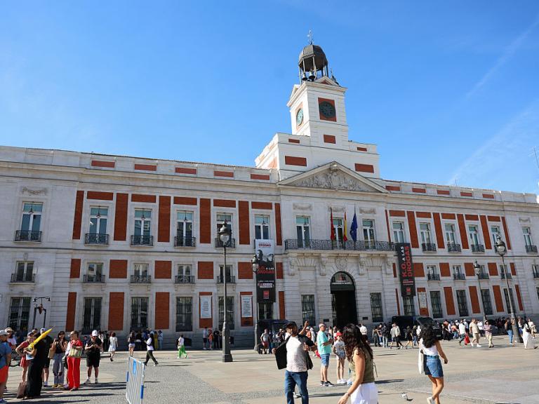 MADRID, SPAIN - MAY 22: Façade of the Real Casa de Correos, on 22 May, 2026 in Madrid, Spain. (Photo By Marta Fernandez/Europa Press via Getty Images)