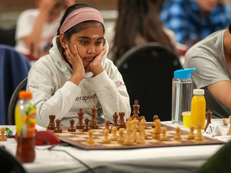 Bodhana Sivanandan, durante el Campeonato Británico de Ajedrez.