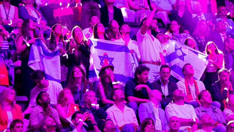 Fans israelíes, durante la celebración de Eurovisión 2025