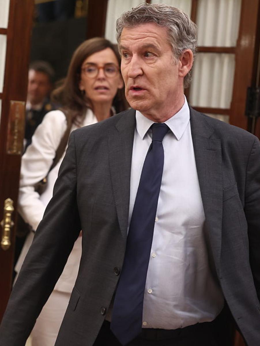 El presidente del PP, Alberto Núñez Feijóo